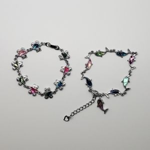 Teddy Bear & Dolphin Bracelets for Little Girls